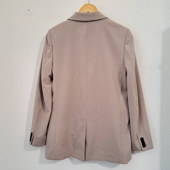 H&M Women Lined Blazer  Collar Jacket Long Sleeve Size S Color Tan - Picture 2 of 12